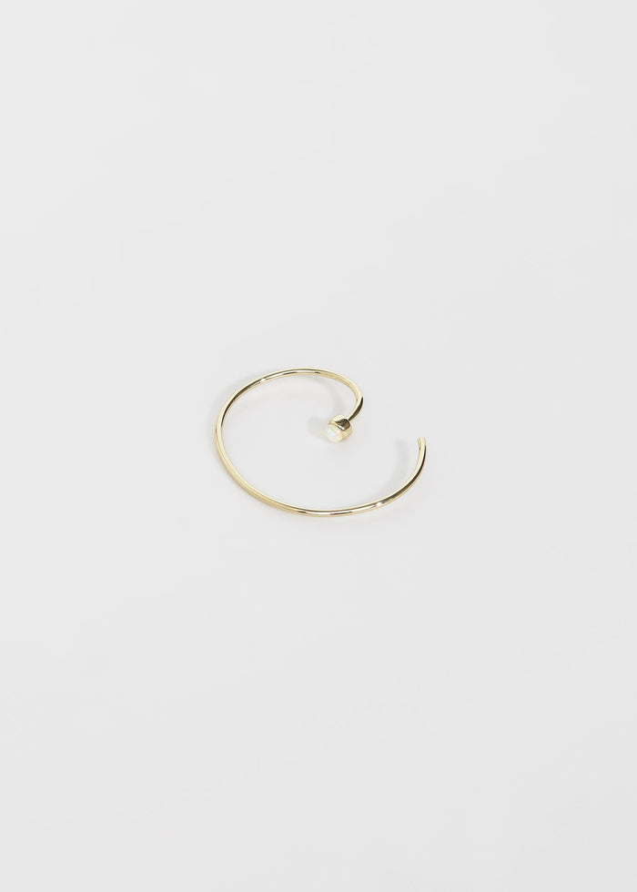 Trine Tuxen - Spiral Earring IIII Opal - Forgyldt