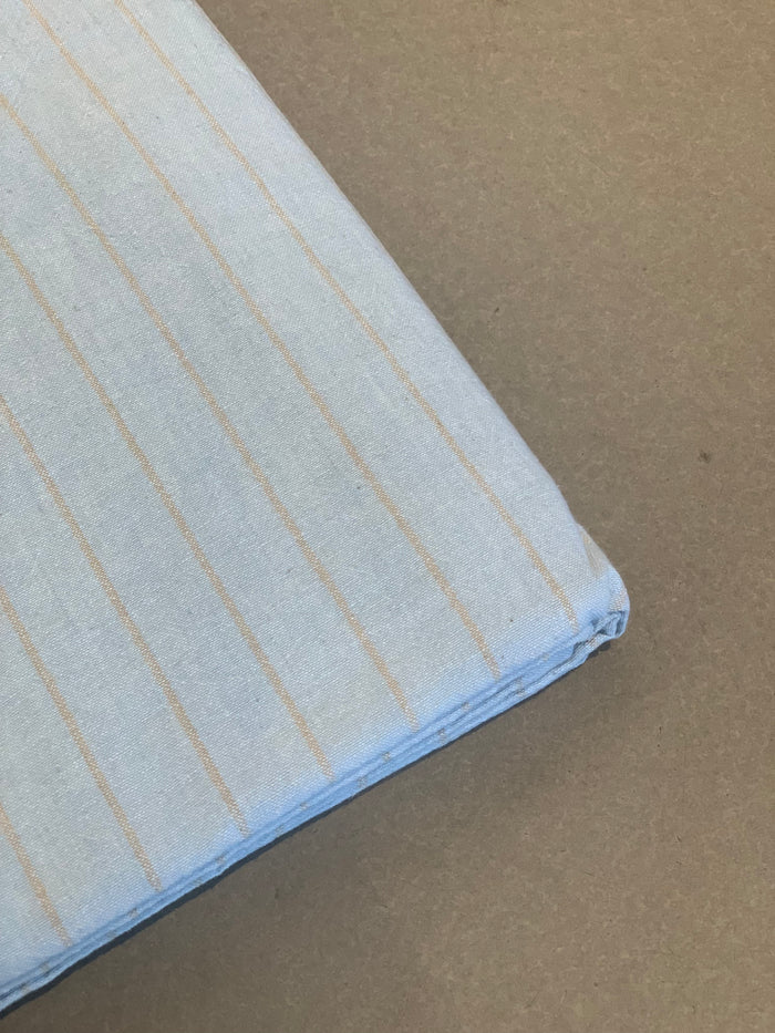 Dug - Lyseblå m. tynde beige striber - 150 x 250