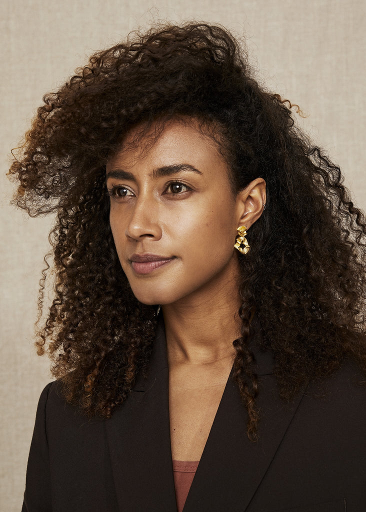 Trine Tuxen - Kale Earring - Forgyldt