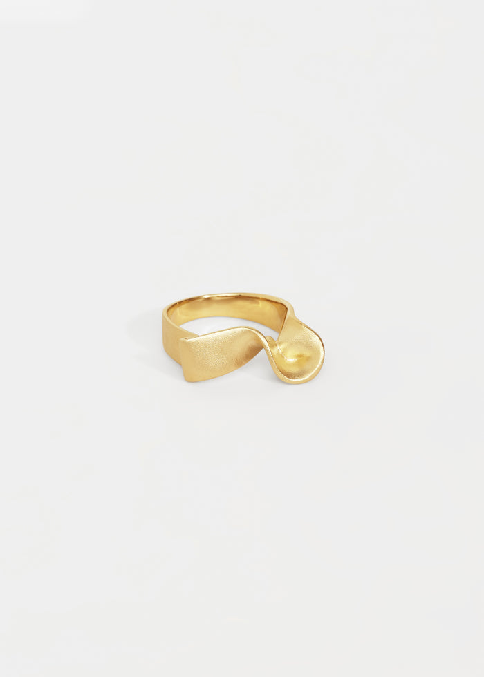 Trine Tuxen - Ribbon Ring II - Forgyldt