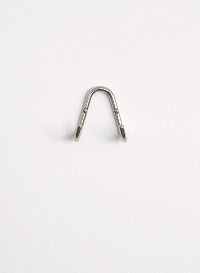 EHR Studio - Symmetrisk dobbelt knage - forniklet messing