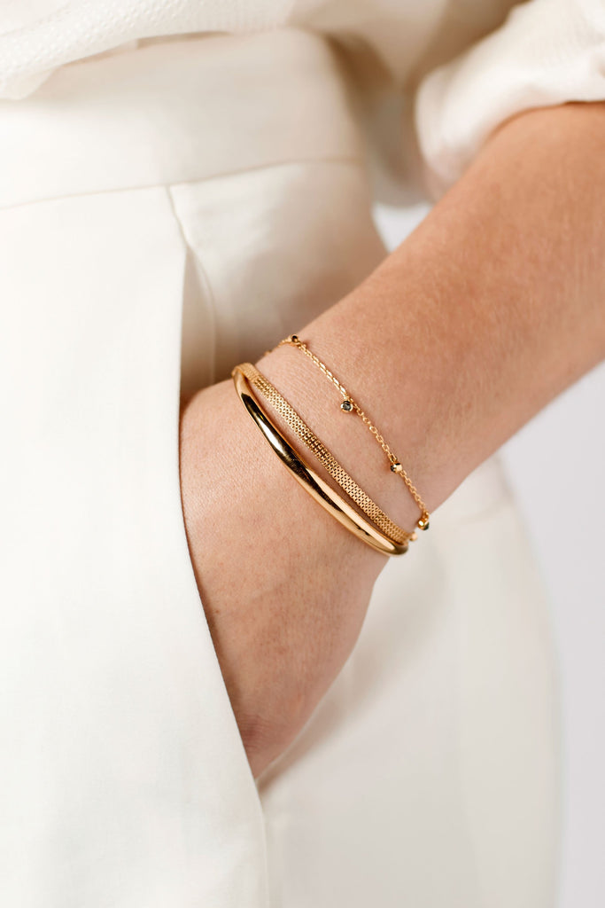 Studio Loma - MAY armbånd m. sorte rådiamanter